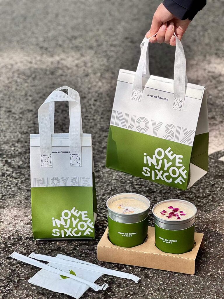 Custom Print Coffee Packaging Kit: Disposable Cups + Carrier Trays + Cooler Bags