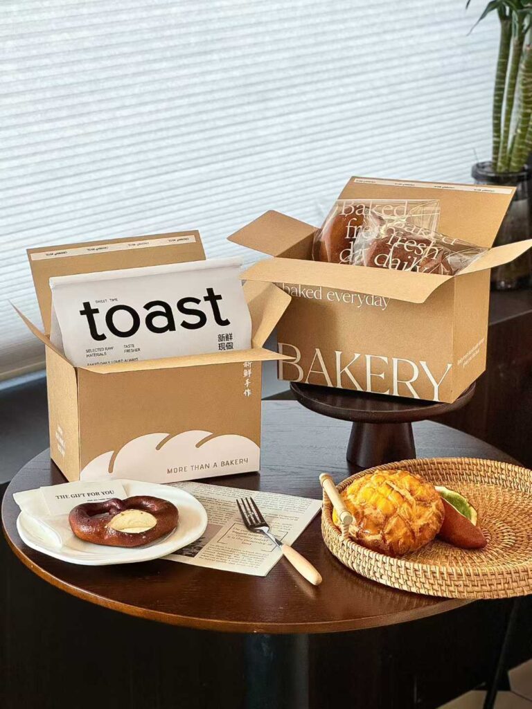 Sturdy Bread Gift Box with Easy Tear Strip for Takeaway & Delivery