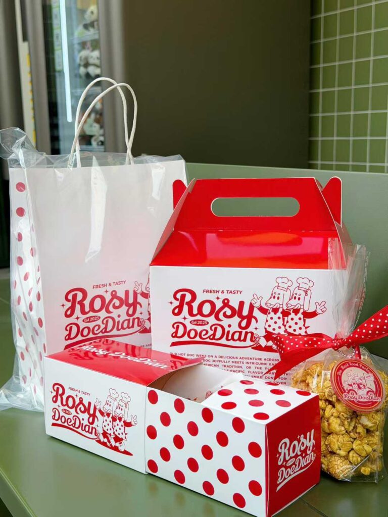 Food-Safe Packaging Box for Hot Dogs & French Fries