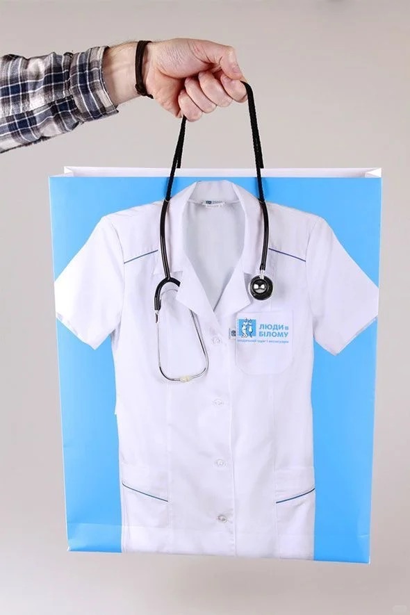 OEM/ODM Healthcare Facility Tote Bag with Custom Stethoscope & Uniform Design