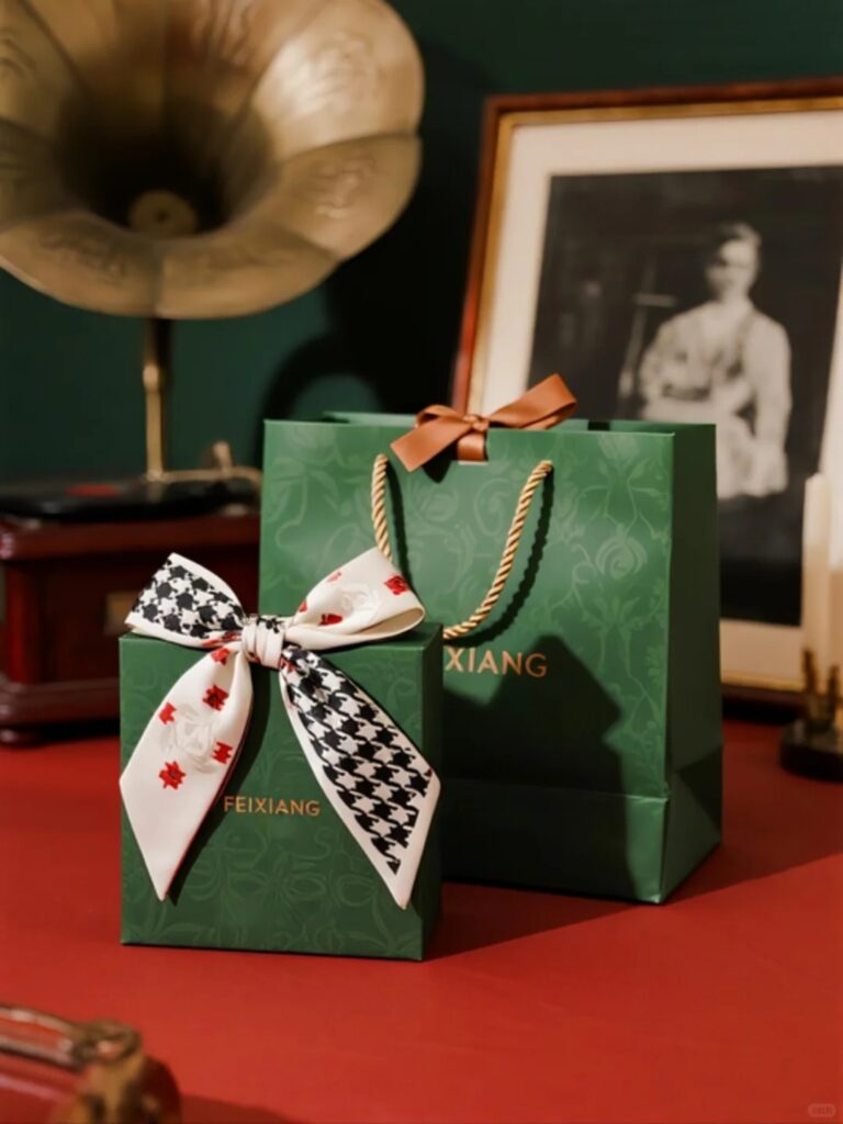 Luxury green gift bag